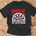 Rest Der Meister Ist Jetzt Dran Dart Spieler Schwarzes T-Shirt Geschenke für alte Männer