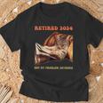 Retired Not My Problem Anymore Cat Retirement 2024 T-Shirt Gifts for Old Men