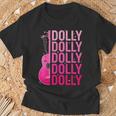 Retro Dolly First Name Guitar Pink Cowgirl Western T-Shirt Gifts for Old Men