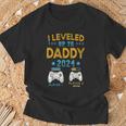 Retro I Leveled Up To Daddy 2024 First Time Dad T-Shirt Gifts for Old Men