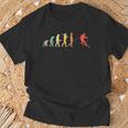 Retro Skiing Evolution For Skiers T-Shirt Geschenke für alte Männer