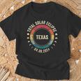 Retro Total Solar Eclipse April 8 2024 State Texas 40824 T-Shirt Gifts for Old Men