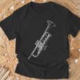 Retro Trumpet Sketch For Trumpet T-Shirt Geschenke für alte Männer