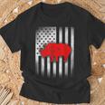 Rhino Us Flag T-Shirt Gifts for Old Men