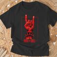 Rock & Roll Teufelsgruß Rocker Concert T-Shirt Geschenke für alte Männer