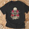 Lets Rock Rock&Roll Skeleton Hand Vintage Retro Rock Concert T-Shirt Gifts for Old Men