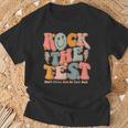 Rock The Test Testing Day Don't Stress Do Your Best Test Day T-Shirt Gifts for Old Men