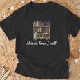 This Is How I Roll Cart Book Lovers Librarians T-Shirt Gifts for Old Men