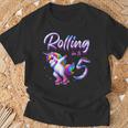 Rolling Into 5 Roller Skating Unicorn 5Th Birthday Party T-Shirt Gifts for Old Men