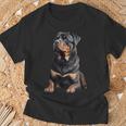 Rottweiler Dog Rottweiler Black T-Shirt Geschenke für alte Männer