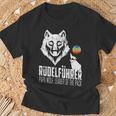 Rudelführer Wolf Head Father's Day Rudel Dadintage Dad Wolf T-Shirt Geschenke für alte Männer