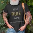 Ruiz Cool Last Name Family Names T-Shirt Gifts for Old Men