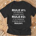 Rules Paramedic Is Always Right Emt T-Shirt Gifts for Old Men