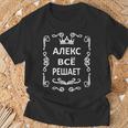 Russian Name Alex Regelt Alles Russian Slogan Russia T-Shirt Geschenke für alte Männer