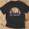 San Francisco Skyline City Vintage Baseball Lover T-Shirt Gifts for Old Men
