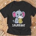 Saufifant Party Elefant Alkohol Bier Saufen Feiern T-Shirt Geschenke für alte Männer