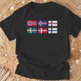 Scandinavia Flag The Nordic Country's Flag Northern Europe T-Shirt Gifts for Old Men