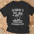 Schools Out Forever Retirement 2024 Retired Teacher T-Shirt Gifts for Old Men
