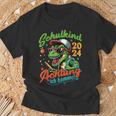 Schulkind 2024 T-Rex Dino Achtung Ich Komme Einschulung T-Shirt Geschenke für alte Männer