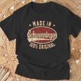 Schwenningen Retro Logo Schwenningen Black S T-Shirt Geschenke für alte Männer