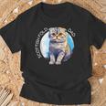 Scottish Fold Katzen Papa Cat Dad Daddy Haustier Freund T-Shirt Geschenke für alte Männer