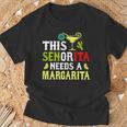 This Senorita Needs A Margarita Cinco De Mayo Women T-Shirt Gifts for Old Men