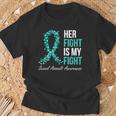 Sexual Assault Awareness Month I Wear Teal Ribbon Support T-Shirt Gifts for Old Men
