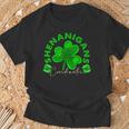 Shenanigans Coordinator St Patrick's Day Clovers Hamburgers T-Shirt Gifts for Old Men