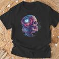 Sistema Solar En Un Cerebro Cráneo Sistema Solar Astronomía Camiseta unisex Regalos para ancianos