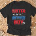 Sister Of The Birthday Boy Costume Spider Web Birthday Party T-Shirt Gifts for Old Men