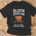 Sloth Cycling Team Lazy Sloth Sleeping Bicycle T-Shirt Gifts for Old Men