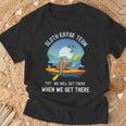 Sloth Kayak Team We Will Get There When We Get There T-Shirt Gifts for Old Men