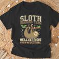 Sloth Running Team Sloth T-Shirt Gifts for Old Men