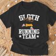 Sloth Running Team Running T-Shirt Gifts for Old Men