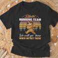 Sloth Running Team We'll Get There When We Get There Cool T-Shirt Gifts for Old Men