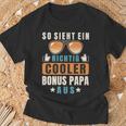 So Sieht Ein Richtig Cooler Bonus Papa Aus Stiefvater T-Shirt Geschenke für alte Männer