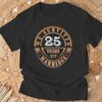 Sobrevivimos A 25 Años De Matrimonio Camiseta unisex Regalos para ancianos