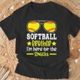 Softball Brother I'm Just Here For The Snacks Retro T-Shirt Gifts for Old Men