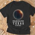 Solar Eclipse 2024 State Texas Total Solar Eclipse Men T-Shirt Gifts for Old Men