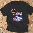 Solar Eclipse 2024 Unicorn Wearing Eclipse Glasses T-Shirt Gifts for Old Men