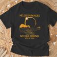 Solar Eclipse April 08 2024 Hello Darkness My Old Friend T-Shirt Gifts for Old Men