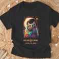 Solar Eclipse April 8 2024 Cats Lovers T-Shirt Gifts for Old Men