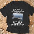 My Son Is Uss Abraham Lincoln Cvn T-Shirt Gifts for Old Men