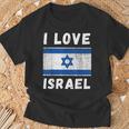 Souvenir Deoyage De Famille Israélienne Avec Inscription I Love Israël T-Shirt Cadeaux pour les vieillards