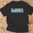 St Moritz Ski Illustration Retro Vintage St Moritz T-Shirt Geschenke für alte Männer