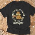 St Patrick's Day Who Needs Luck You Have Lasagna T-Shirt Gifts for Old Men