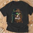 Steampunk Bernese Mountain Dog T-Shirt Gifts for Old Men