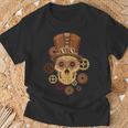 Steampunk Skull Gears Goggles Hat Science Fiction Lover T-Shirt Gifts for Old Men