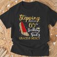 Stepping Into My 65Th Birthday With God's Grace & Mercy T-Shirt Gifts for Old Men