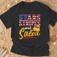 Sterne Streifen Und Salsa Mexiko Us Mexikanisch Amerikanisch T-Shirt Geschenke für alte Männer